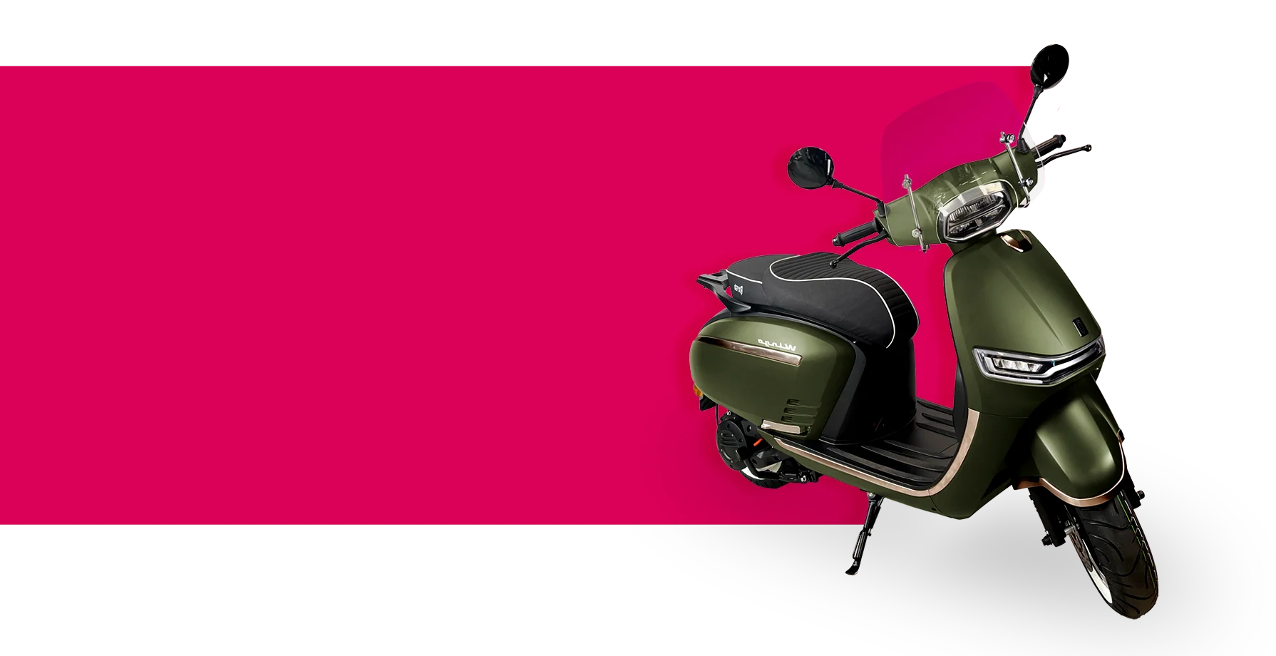 Scooter Wingo 125 vert détouré sur fond étiré coloré